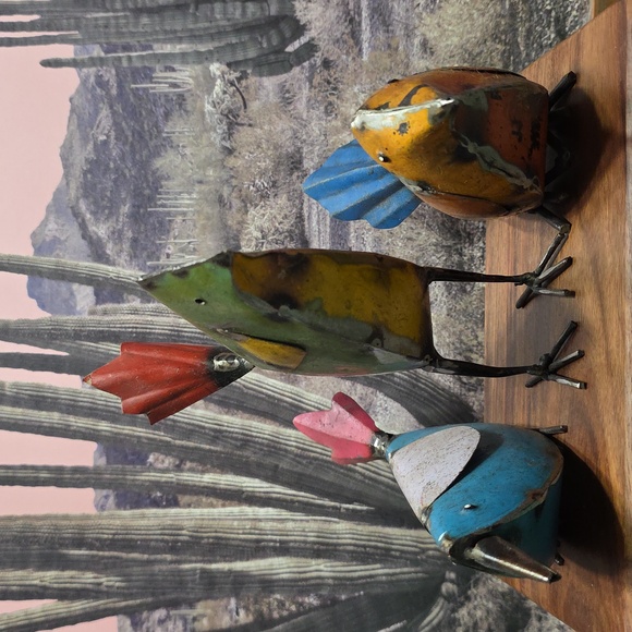 Sundance Colorful Metal Bird Sculptures - Picture 8 of 9